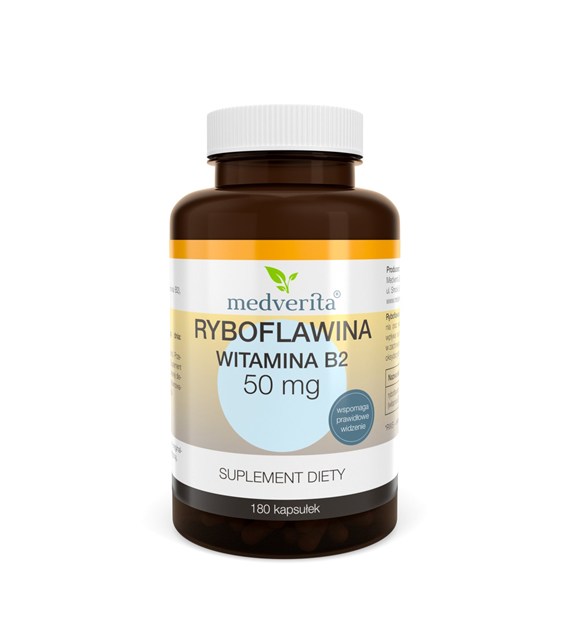 Medverita Ryboflawina (wit. B2) 50 mg 180 kapsułek