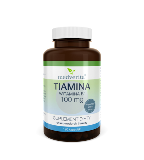 Medverita Tiamina (wit. B1) 100 mg 120 kapsułek