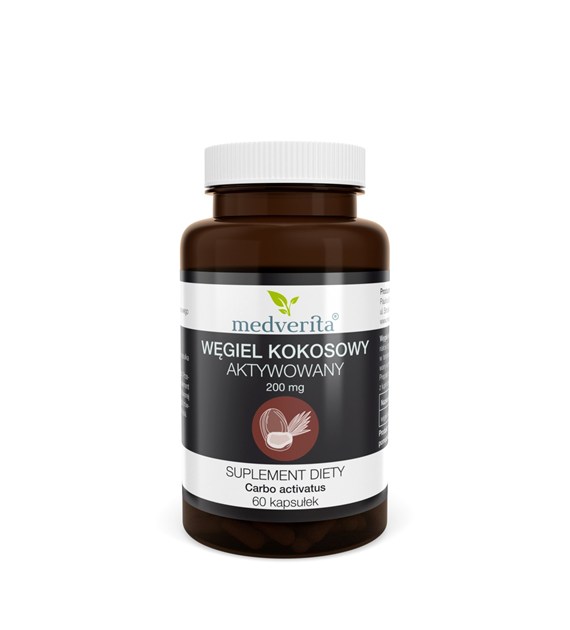 Medverita Węgiel kokosowy aktywny 200 mg 60 kaps