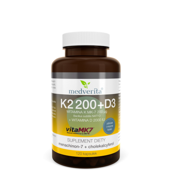 Medverita Witamina K2 MK-7 200 ug + D3 2000IU 120k