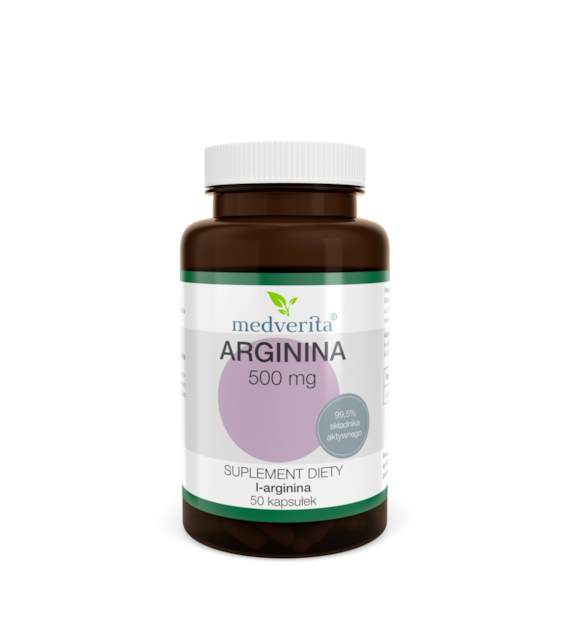Medverita Arginina 500 mg 50 kapsułek