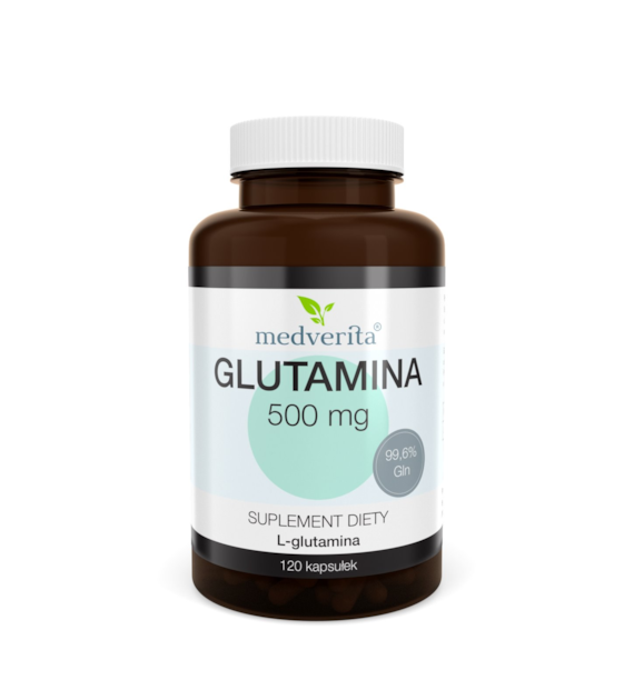 Medverita Glutamina 500 mg 120 kapsułek