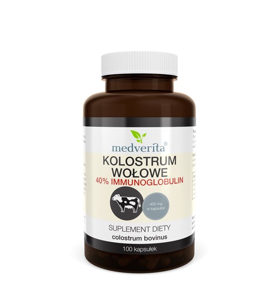 Medverita Colostrum wołowe 400 mg 100 kapsułek
