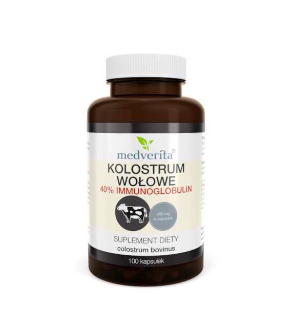 Medverita Colostrum wołowe 400 mg 100 kapsułek