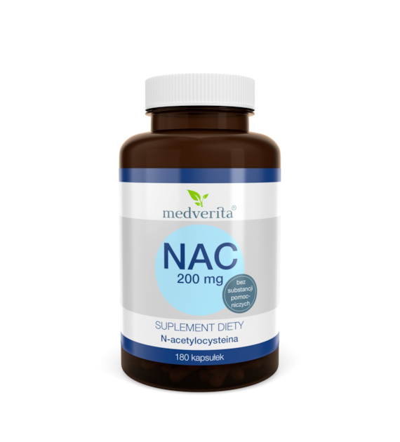 Medverita NAC 200 mg N-acetylo L-cysteina - 180 k.