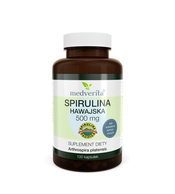 Medverita Spirulina Hawajska 500 mg - 100 kapsułek