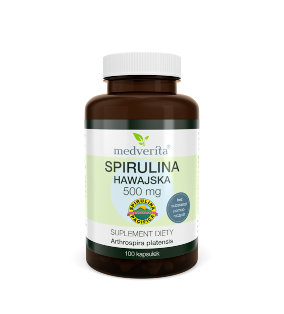 Medverita Spirulina Hawajska 500 mg - 100 kapsułek
