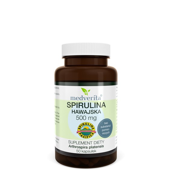 Medverita Spirulina Hawajska 500 mg - 50 kapsułek