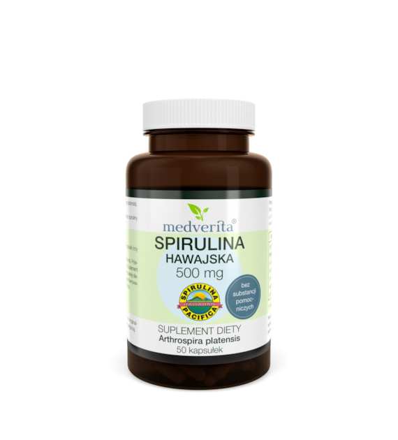 Medverita Spirulina Hawajska 500 mg - 50 kapsułek