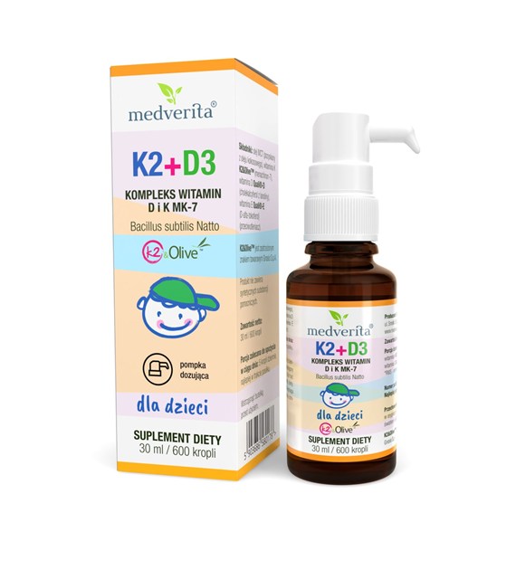 Medverita Witamina K2 + D3 dla dzieci 30ml/600 kr