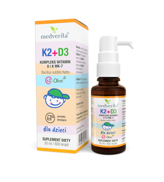 Medverita Witamina K2 + D3 dla dzieci 30ml/600 kr