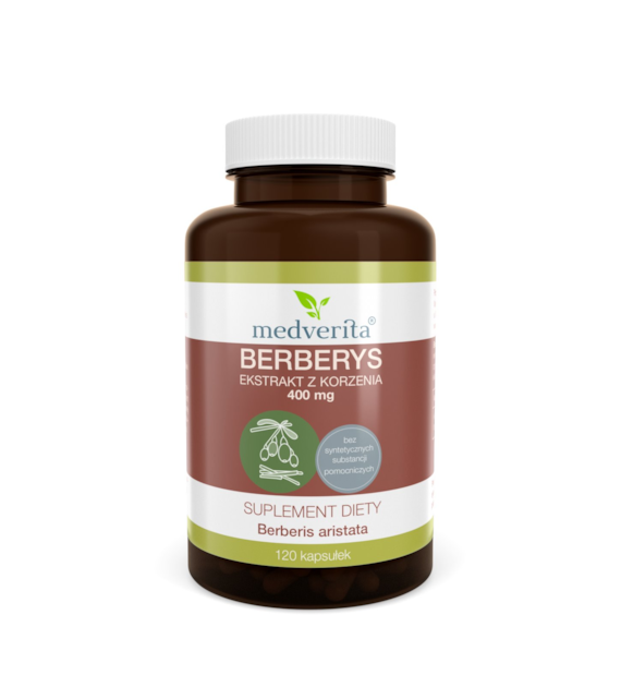 Medverita Berberys ekstrakt 400 mg 120 kapsułek