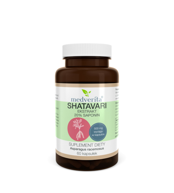 Medverita Shatavari 500 mg 60 kapsułek
