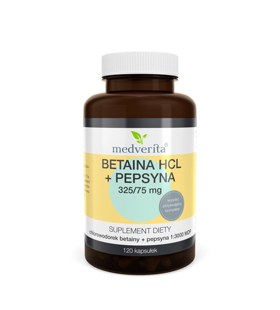 Medverita Betaina + Pepsyna 120 kapsułek