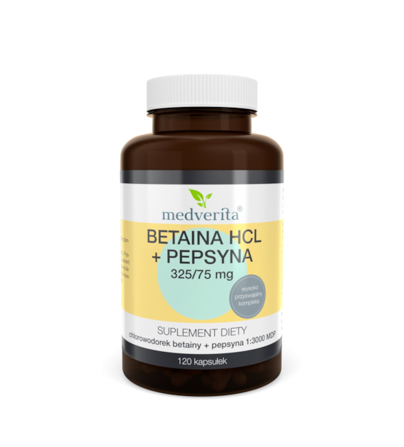 Medverita Betaina + Pepsyna 120 kapsułek