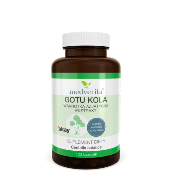 Medverita Gotu Kola wąkrotka Ekstrakt 20% 120 kaps