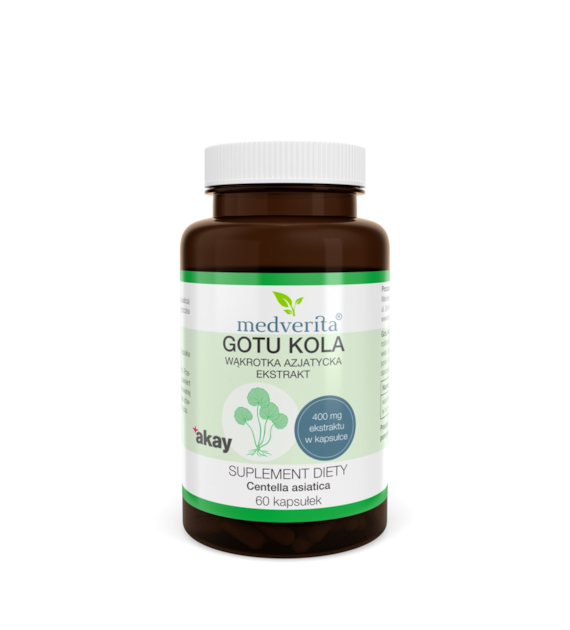 Medverita Gotu Kola wąkrotka Ekstrakt 20% 60 kaps
