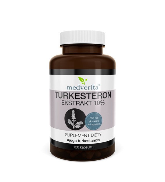 Medverita Turkesteron ekstrakt 500 mg 120 kapsułek