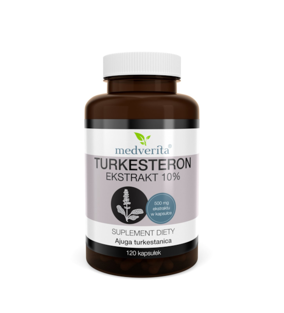 Medverita Turkesteron ekstrakt 500 mg 120 kapsułek