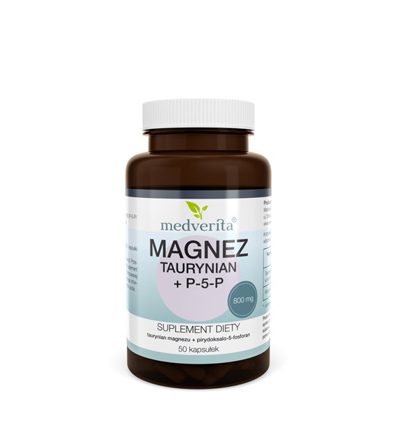 Medverita Magnez Taurynian + P5P 50 kapsułek