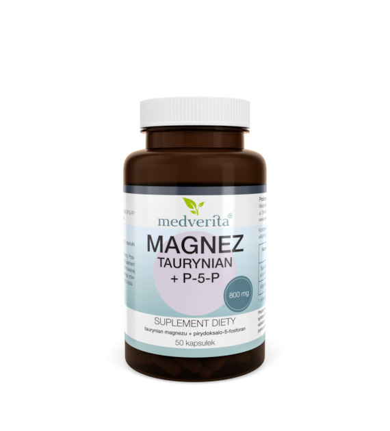 Medverita Magnez Taurynian + P5P 50 kapsułek