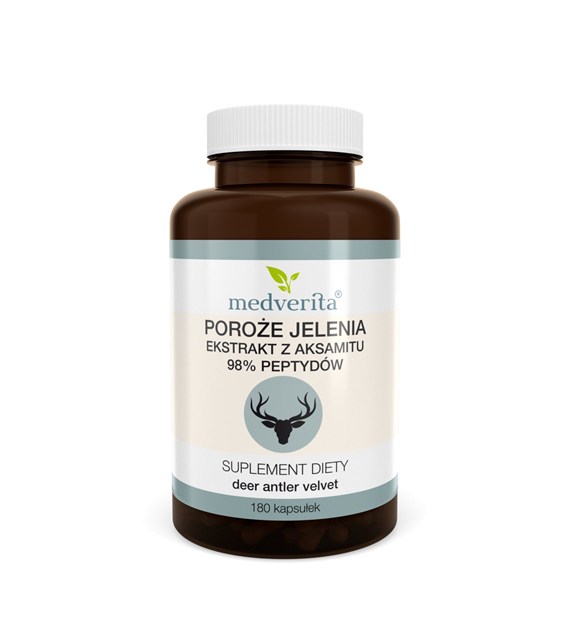 Medverita Poroże jelenia 98% 300 mg 180 kapsułek
