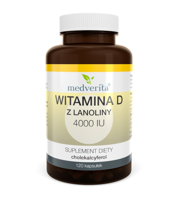 Medverita D3 4000 IU witamina D z lanoliny 120 kap