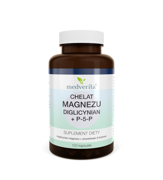 Medverita Magnez chelat + P-5-P 120 kapsułek