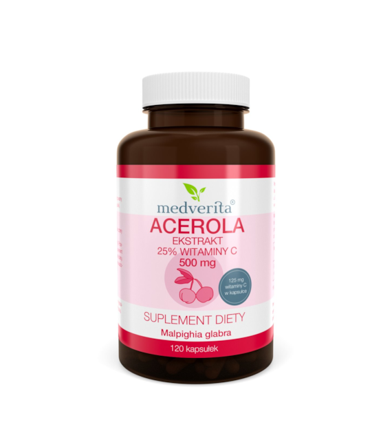 Medverita Acerola 500 mg 120 kapsułek