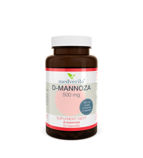 Medverita D-mannoza 500 mg 50 kapsułek