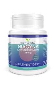 Medverita Niacyna 16 mg kwas nikotynowy 250 g