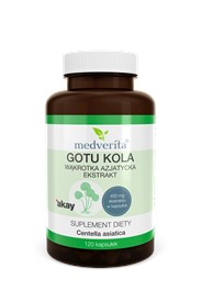 Medverita Gotu Kola wąkrotka Ekstrakt 20% 120 kaps