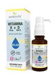 Medverita Witamina K2 20 mcg+D3 400 IU 30 ml/600kr