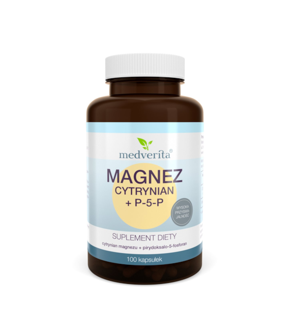 Medverita Magnez cytrynian + P-5-P 100 kapsułek