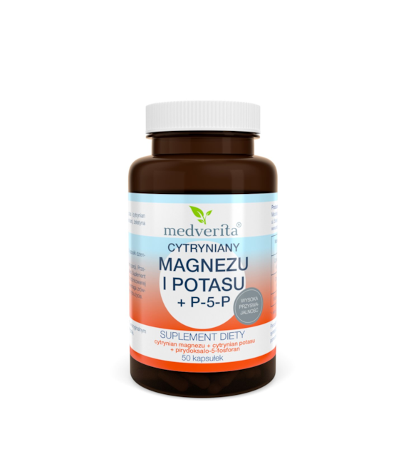 Medverita Magnez + Potas + P-5-P 50 kapsułek